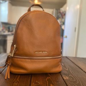 Michael kors brown backpack/purse